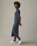 Women's Midi Tee Dress - Blue Ink